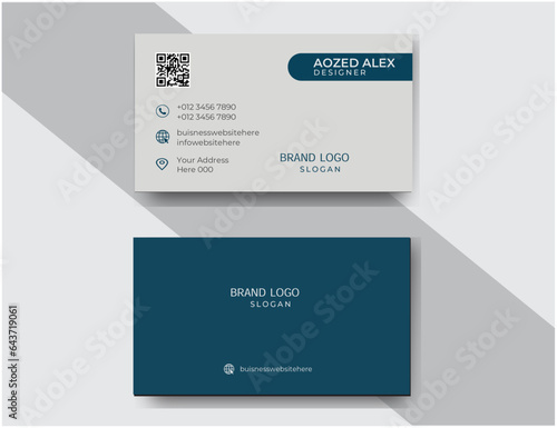 Modern business card design, creative visiting card templete, business presentation card design, Vector illustration.