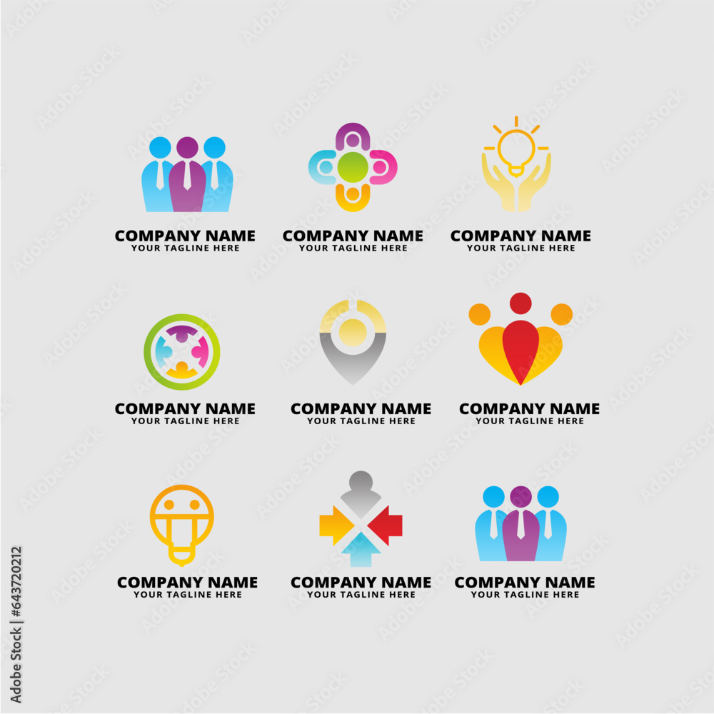 set of logo entrepreneur vector icon set of logo entrepreneur vector icon