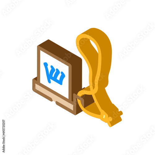 tefillin phylacteries isometric icon vector. tefillin phylacteries sign. isolated symbol illustration