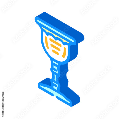 kiddush cup jewish isometric icon vector. kiddush cup jewish sign. isolated symbol illustration
