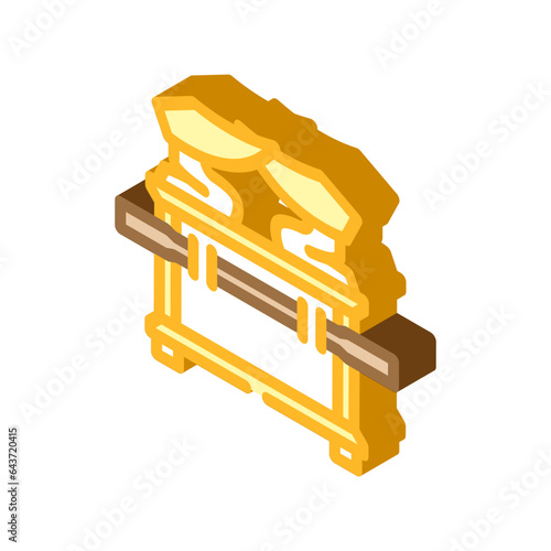 ark of the covenant isometric icon vector. ark of the covenant sign. isolated symbol illustration