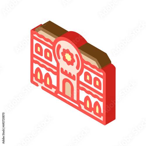 synagogue building jewish isometric icon vector. synagogue building jewish sign. isolated symbol illustration