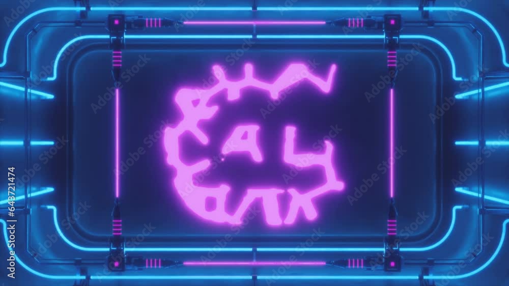 Organic Digit 6 3D Printed in Neon Bath - Futuristic Sci-Fi Scene of a symbol reveal for Learning Digits, Numbers and Counting. Organic Digit 6 3D Printed in Neon Bath - Futuristic Sci-Fi Scene of a symbol reveal for Learning Digits, Numbers and Counting.