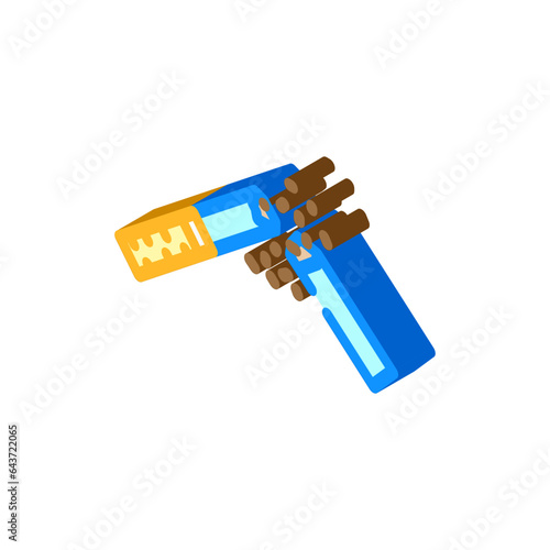 quit smoking cigarette isometric icon vector. quit smoking cigarette sign. isolated symbol illustration