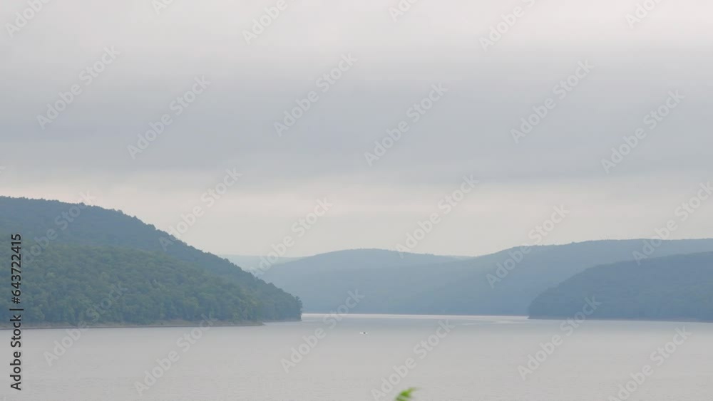 Allegheny state forest lake rain storm weather, overcast sky, rain weather, fall season, bad wether, wide angle landscape Allegheny state forest lake rain storm weather, overcast sky, rain weather, fall season, bad wether, wide angle landscape