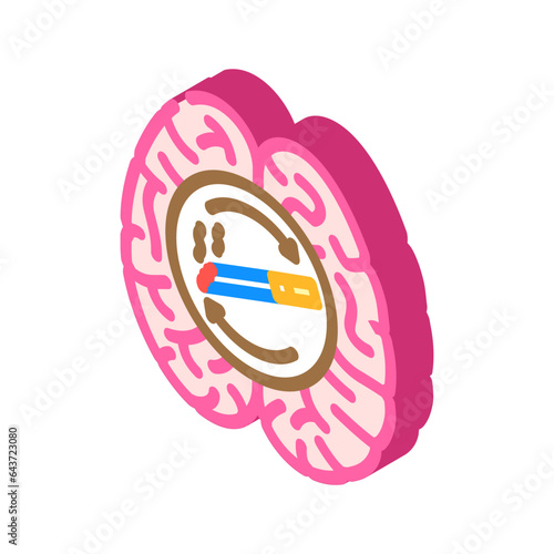 addiction nicotine tobacco isometric icon vector. addiction nicotine tobacco sign. isolated symbol illustration