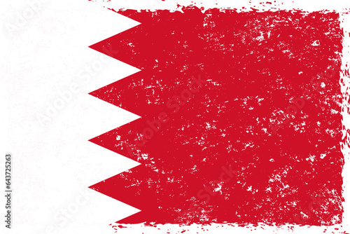 Bahrain flag grunge distressed style
