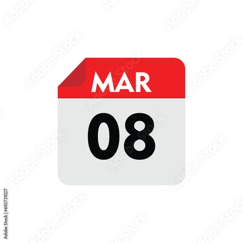 08 march icon with white background