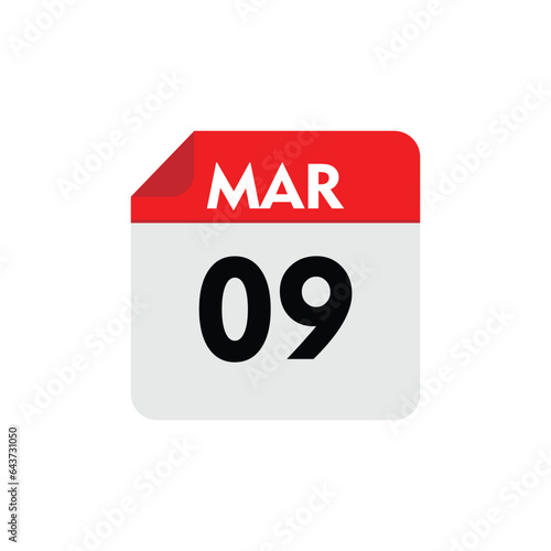 09 march icon with white background