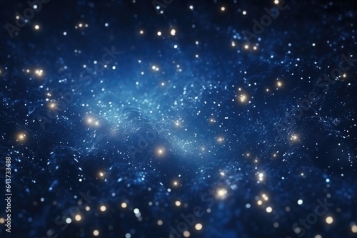 Wallpaper Mural Blue bokeh light background, Christmas glowing bokeh confetti and sparkle texture overlay for your design. Sparkling blue dust abstract luxury decoration background. Torontodigital.ca