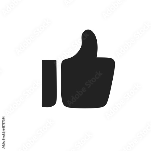 thumb like flat icon vector