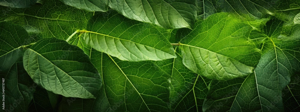 A vibrant, green leafy plant up close - obrazy, fototapety, plakaty 