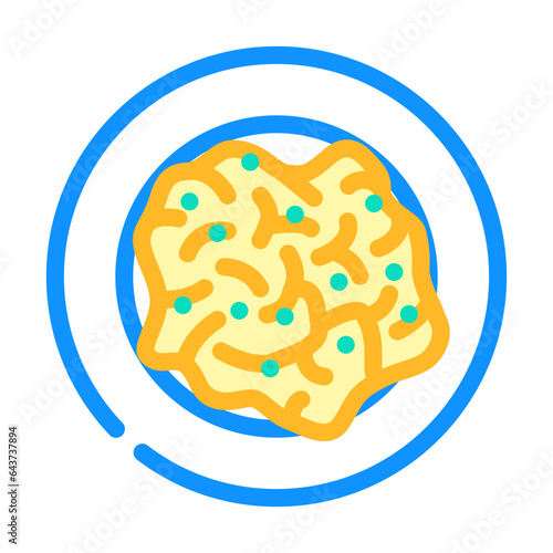 egg scramble color icon vector. egg scramble sign. isolated symbol illustration