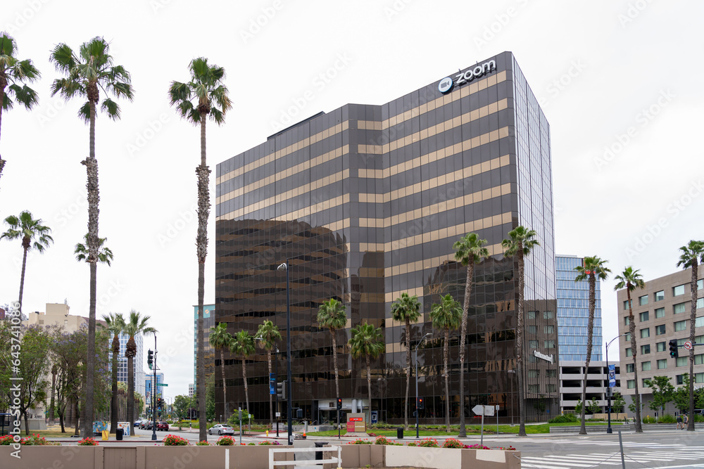 Zoom headquarters in San Jose, California, USA June 10, 2023. Zoom