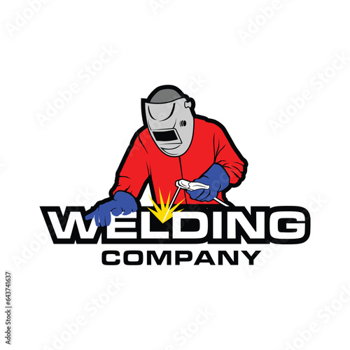welding logo template, welding logo element, welding vector illustration