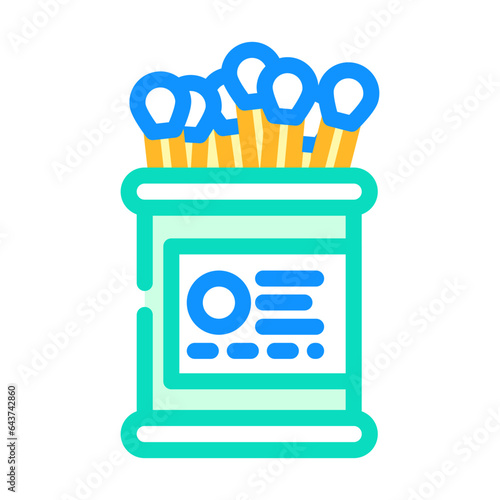 cotton swabs hygiene color icon vector. cotton swabs hygiene sign. isolated symbol illustration