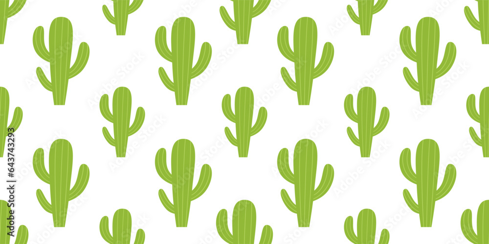 Cactus seamless pattern on white background vector illustration for textile, fabric, wrapping paper. Cactus seamless pattern on white background vector illustration for textile, fabric, wrapping paper.