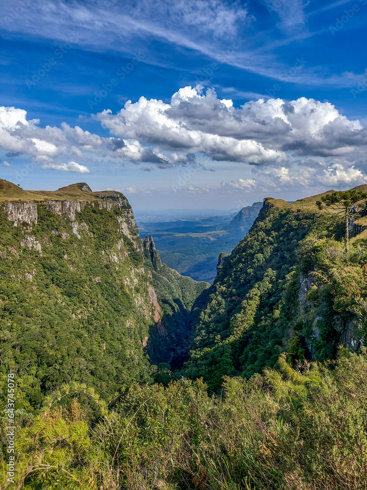 Vista do Canion Espraiado, Urubici, Santa Catarina, Brasil. 