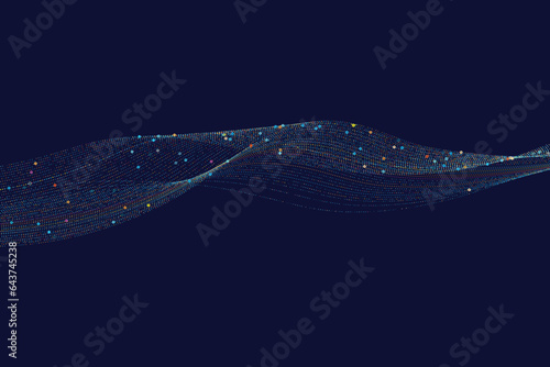 Big Data abstract vector background visualization. Data science and visual information for social media and business intelligence view.