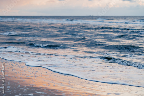 Sunset at the beach in Noordwijk