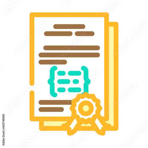 software licensing color icon vector. software licensing sign. isolated symbol illustration