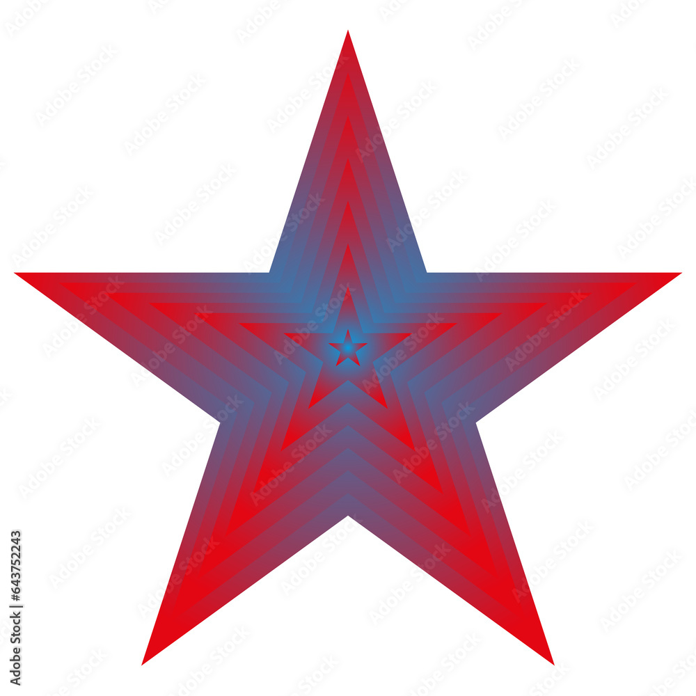 Red, Yellow, and Mix color Star