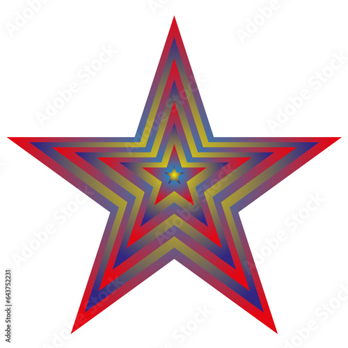 Red, Yellow, and Mix color Star