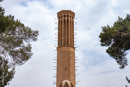 wind tower of Dowlatabad Garden in yazd, iran