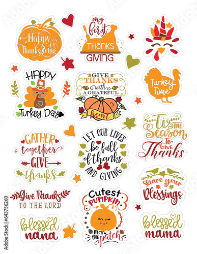 Thanksgivings Sticker Set