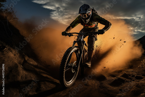 Biking in the dirt. Riding the Edge. The Thrill of Two Wheels © Creatizen