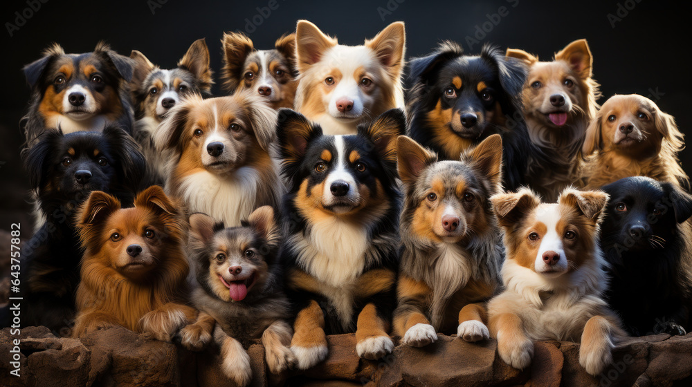 group of dogs. Generative Ayi
