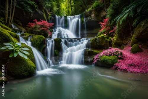 waterfall in the park © feroooz arts