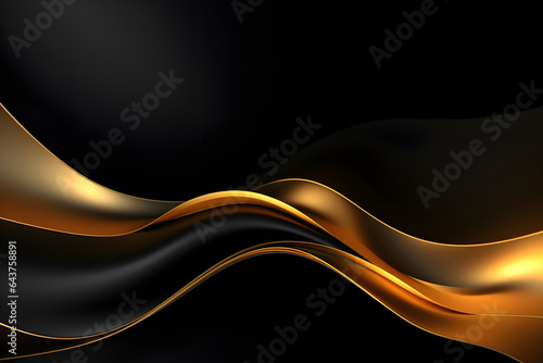 Abstract gold and black background.