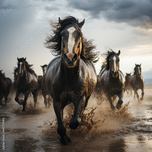 Equestrian Rarity  One in a Hundred Horses. Generative AI