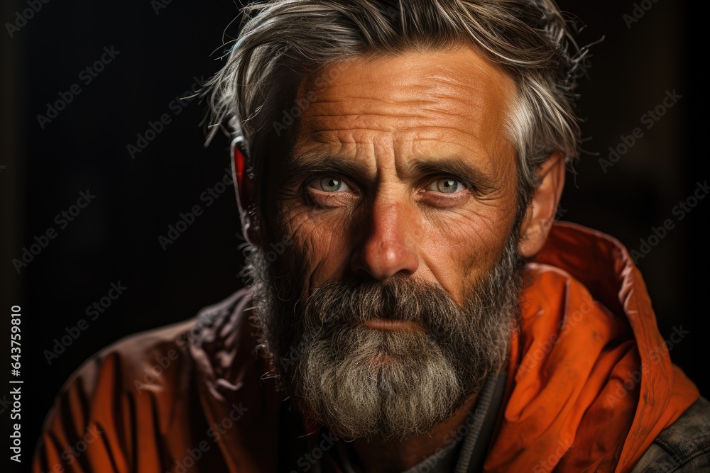 Art portrait man Using non-standard lighting Art portrait man Using non-standard lighting