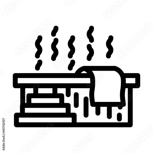 hot tub line icon vector. hot tub sign. isolated contour symbol black illustration