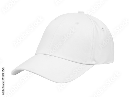 White baseball cap mockup isolated on transparent background. AI Generative