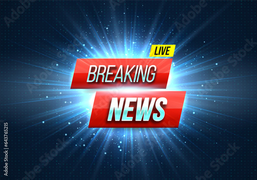 Breaking news background. Vector template for your design.