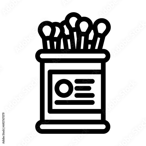 cotton swabs hygiene line icon vector. cotton swabs hygiene sign. isolated contour symbol black illustration