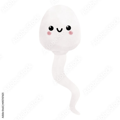 Cute sperm reproduction illustration element