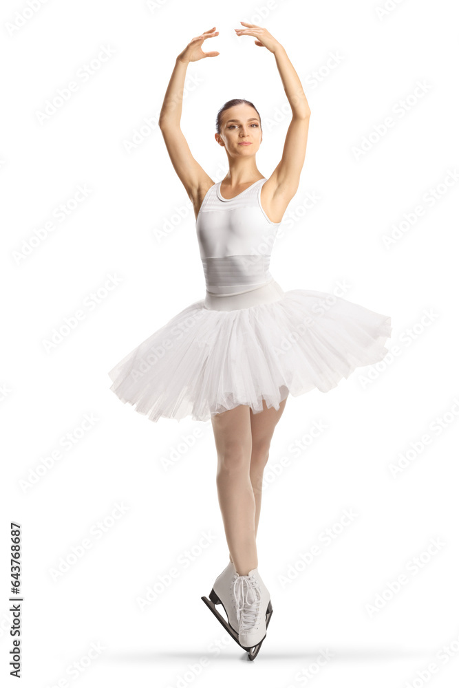 Naklejka premium Professional ice skater performing