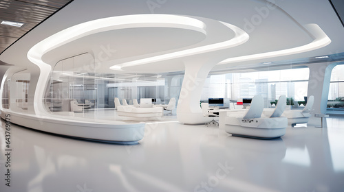 Stark Contrast: Office Spaces from Now to the Future - Generative Art © SpringsTea