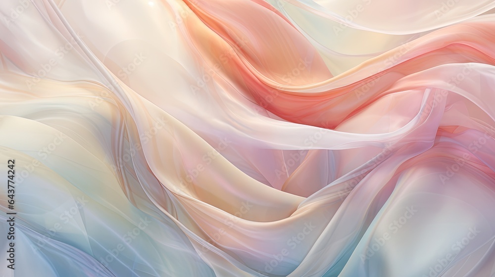 an abstract painting of a flowing fabric with a pastel color scheme. generative ai an abstract painting of a flowing fabric with a pastel color scheme. generative ai