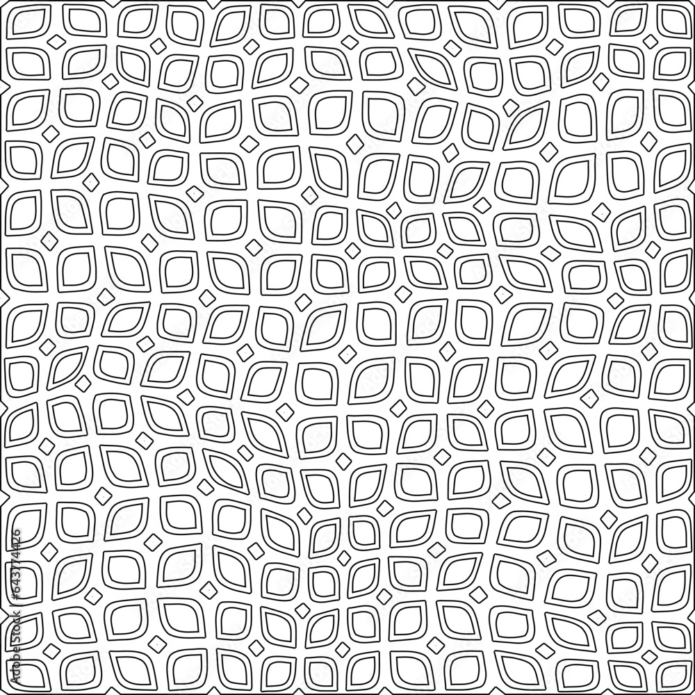 Vector pattern with symmetrical elements . Modern stylish abstract texture. Repeating geometric tiles from striped elements.Black and white pattern. Vector pattern with symmetrical elements . Modern stylish abstract texture. Repeating geometric tiles from striped elements.Black and white pattern.
