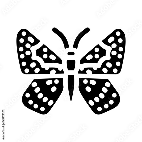 mormon metalmark insect glyph icon vector. mormon metalmark insect sign. isolated symbol illustration photo