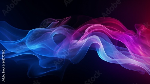 Abstract coloured smoke black background high res Ai generated art