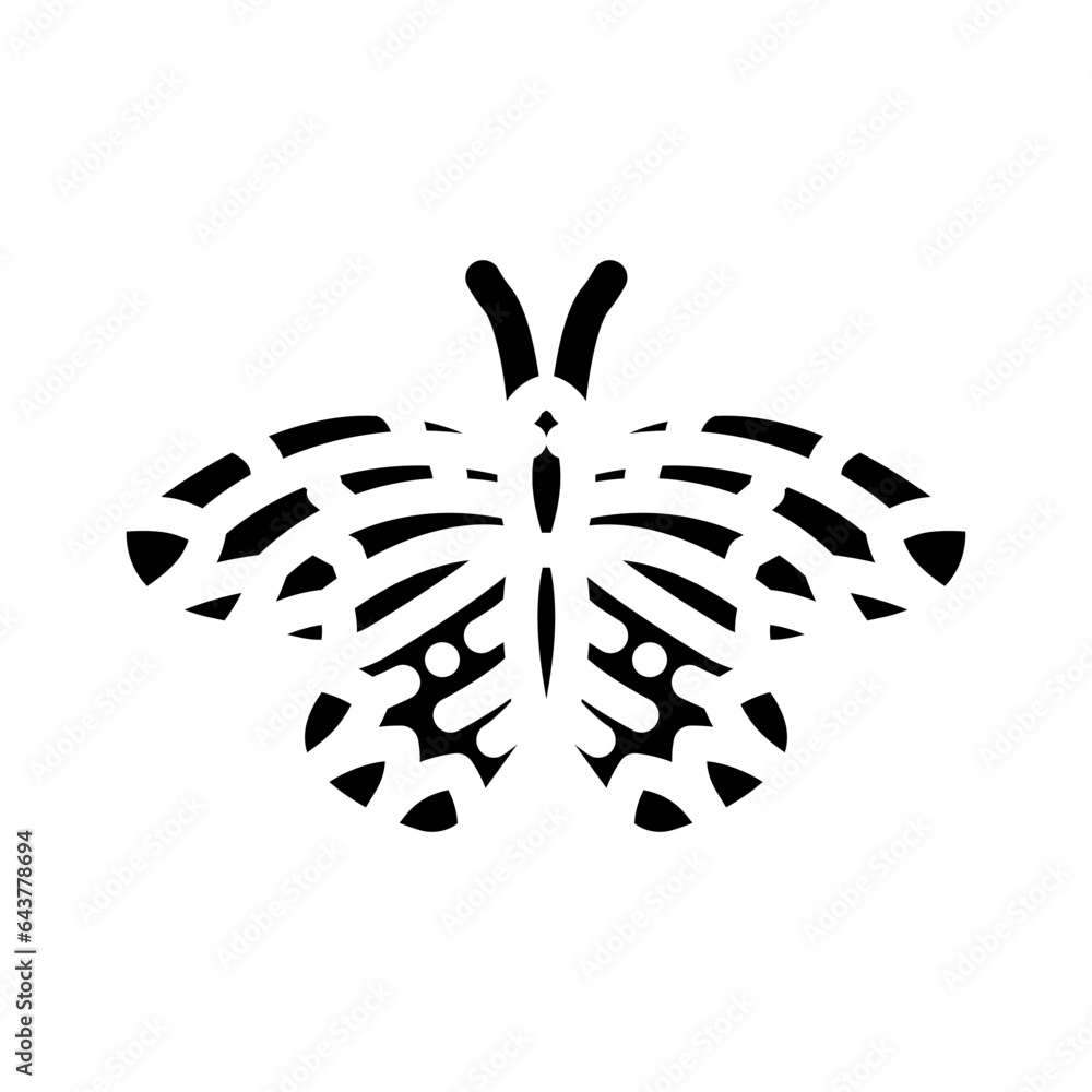 Naklejka premium regal fritillary summer glyph icon vector. regal fritillary summer sign. isolated symbol illustration