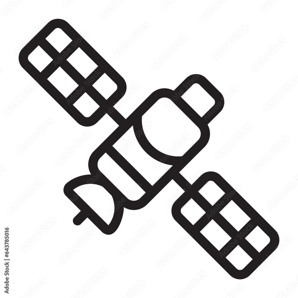 satellite line icon satellite line icon