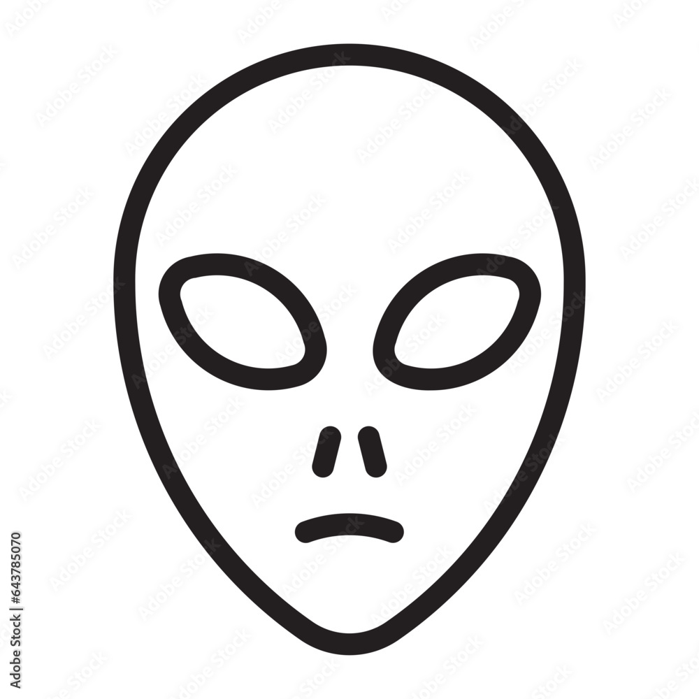alien line icon alien line icon