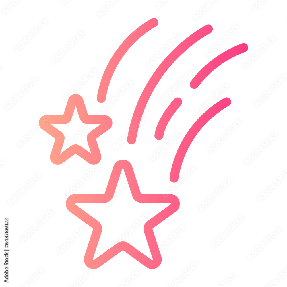 falling star gradient icon